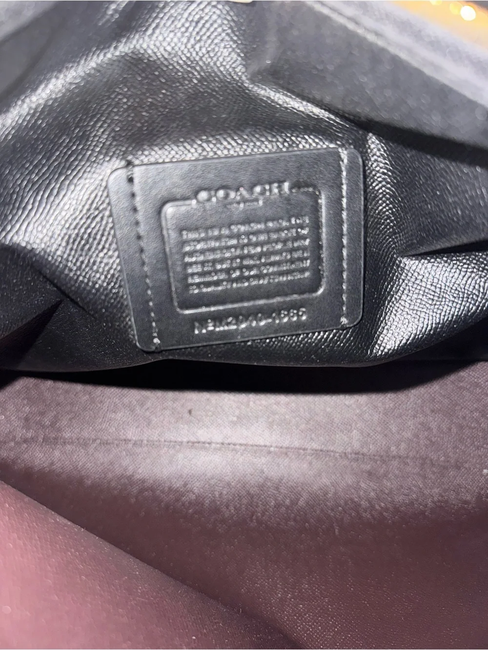 Coach Brown Signature Canvas Tote with Black Leather Straps